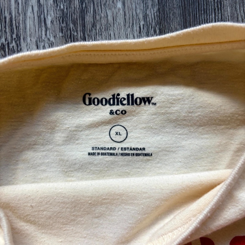 Goodfellow & Co Sunshine All The Time Graphic T-Shirt XL Beige Retro Sun Tee - Picture 2 of 6
